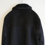 NICENESS REFINED MOUTON DONKEY COAT "GREGORY" BLACK