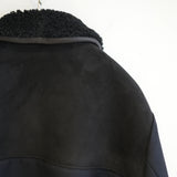 NICENESS REFINED MOUTON DONKEY COAT "GREGORY" BLACK