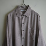 MAATEE&SONS RAYON SILK OVER SHIRT PINKGRAY