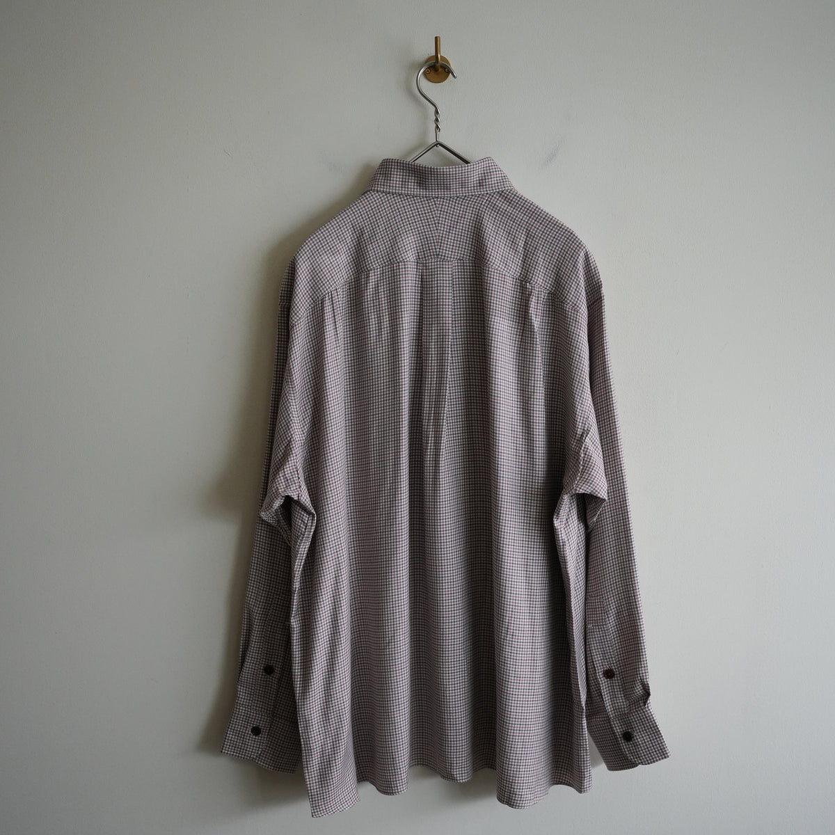 MAATEE&SONS RAYON SILK OVER SHIRT PINKGRAY