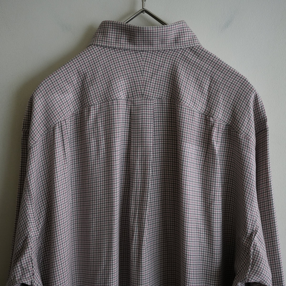 MAATEE&SONS RAYON SILK OVER SHIRT PINKGRAY