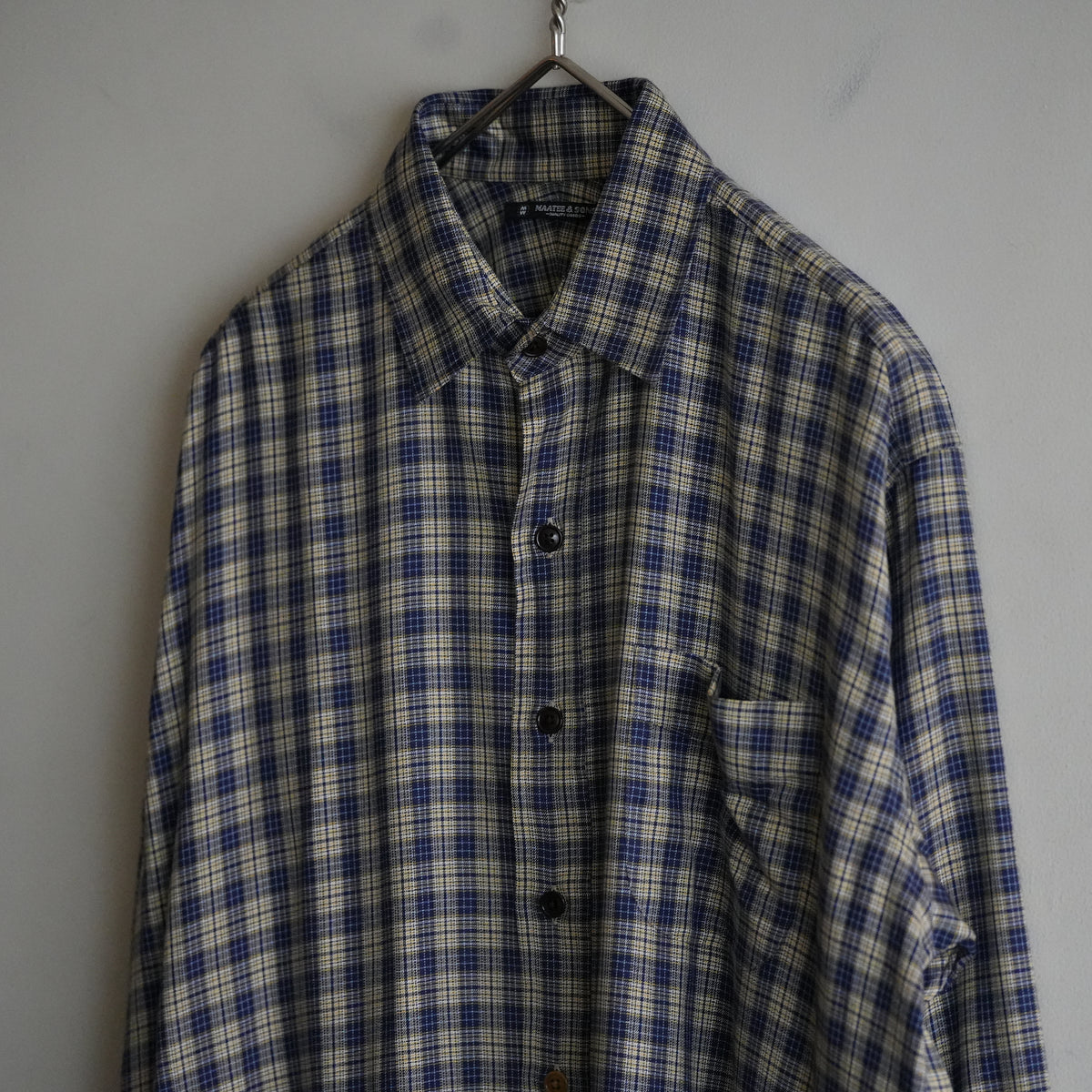 MAATEE&SONS RAYON SILK OVER SHIRT BLUE