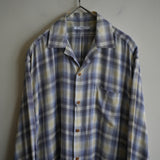 MAATEE&SONS RAYON SILK OMBRE OPEN COLLAR SHIRT
