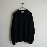 Yonetomi NEW BASIC WASHABLE V-NECK SWEATER BLACK