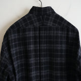 AMC WOOL FLANNEL STAND COLLAR SHIRT "LOU"