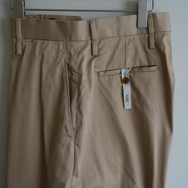 AMC COTTON TWILL WIDE TAPERED TROUSER "KEITH"