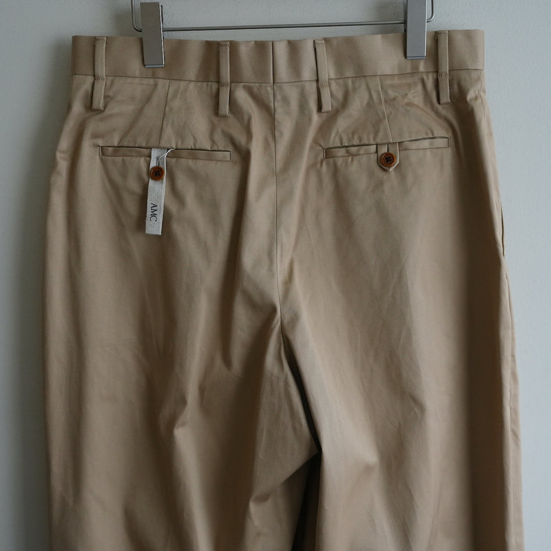 AMC COTTON TWILL WIDE TAPERED TROUSER "KEITH"