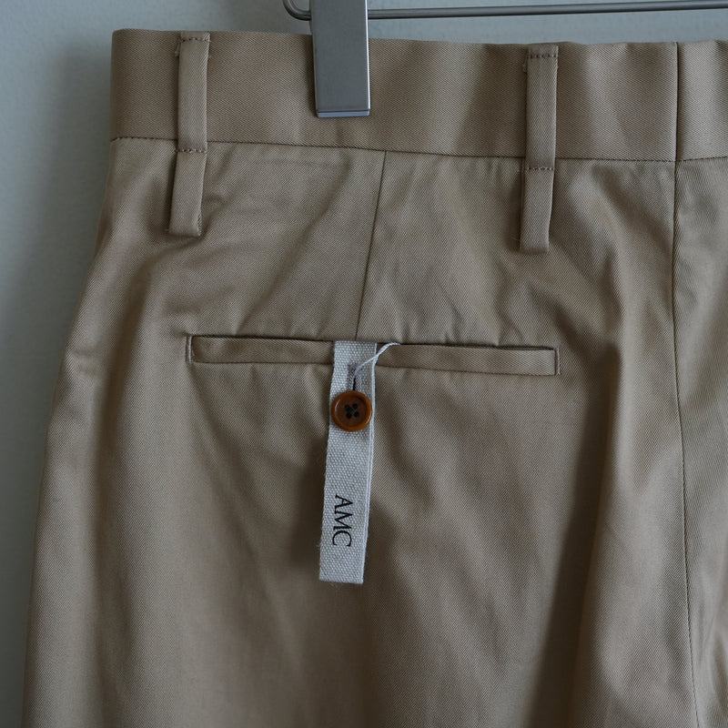 AMC COTTON TWILL WIDE TAPERED TROUSER "KEITH"