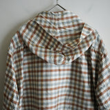 NICENESS SILK CHECK TAFETA SHELL PARKA "LEVENE"