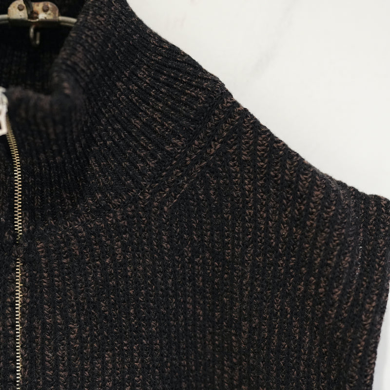 The DUFFER N NEPHEWS MELANGE DRIVERS KNIT VEST "OPIHR" CHARCOAL