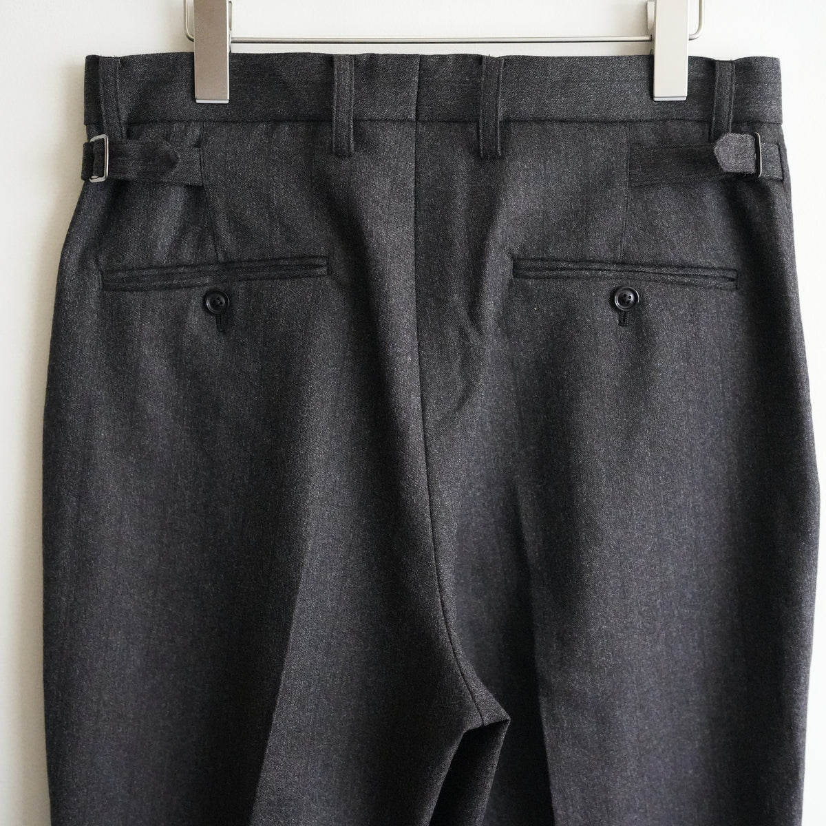 ULTERIOR MELANGE BARATHEA STRIPE TUCKED TROUSERS