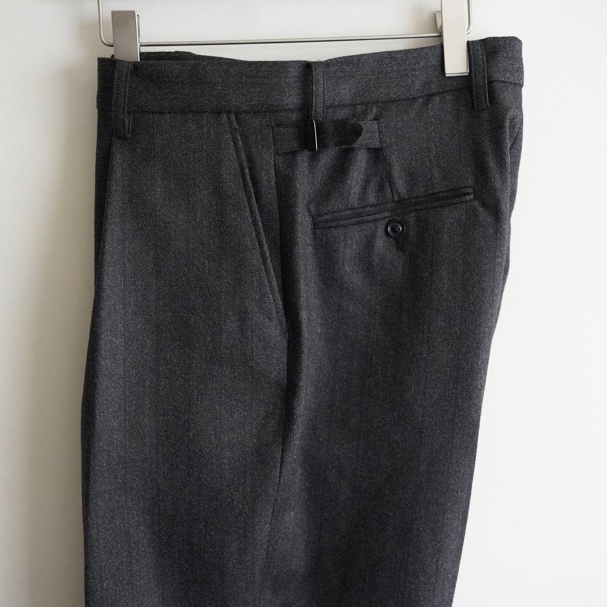 ULTERIOR MELANGE BARATHEA STRIPE TUCKED TROUSERS