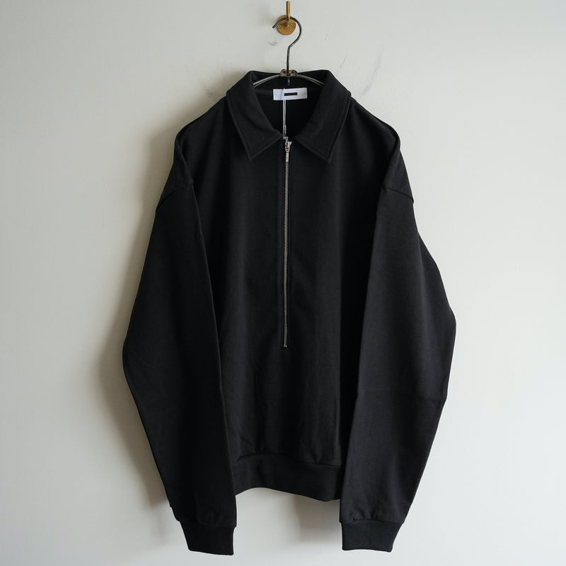 REVERBERATE HALF ZIP SWEAT SHIRT BLACK