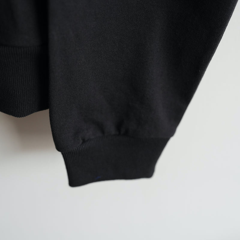 REVERBERATE HALF ZIP SWEAT SHIRT BLACK