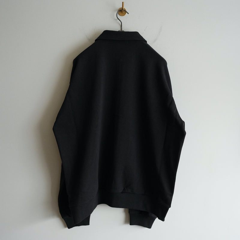 REVERBERATE HALF ZIP SWEAT SHIRT BLACK