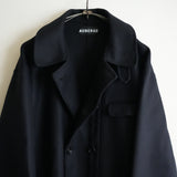 AUBERGE SUPER180s MELTON REVER COAT "RAZE"