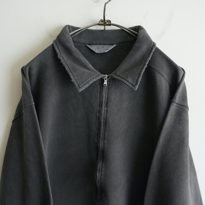 ANCELLM HALF ZIP SWEAT SHIRT BLACK