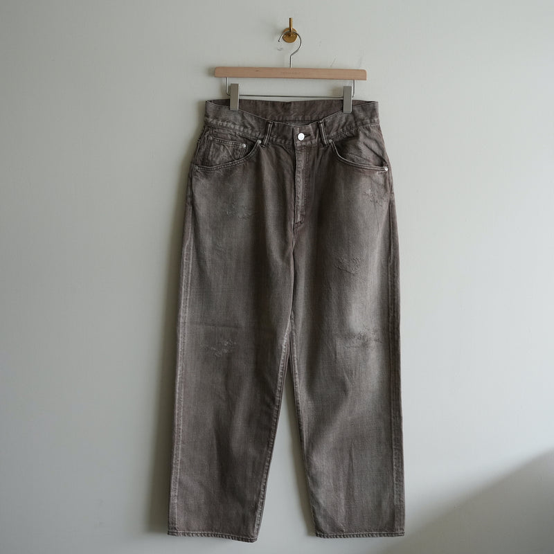 ANCELLM P/TAPERED 5P DENIM PANTS BROWN