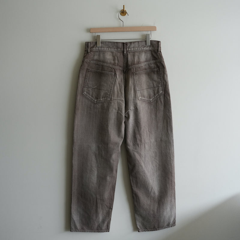 ANCELLM P/TAPERED 5P DENIM PANTS BROWN