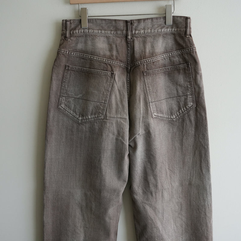 ANCELLM P/TAPERED 5P DENIM PANTS BROWN