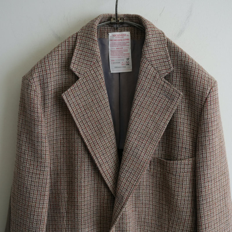 NICENESS SHETLAND CHECK SHOOTING JACKET "BLUNSTONE"