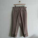 NICENESS SHETLAND CHECK HUNTING TROUSER "ARGENT"