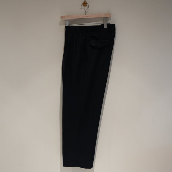 ULTERIOR SUPER FINE LIGHT MELTON TUCKED TROUSER