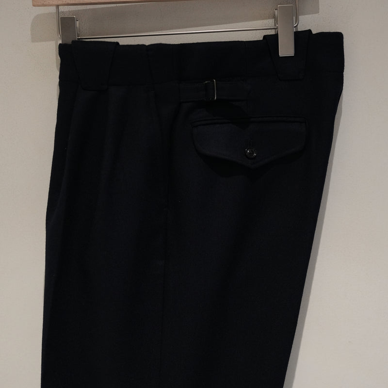 ULTERIOR SUPER FINE LIGHT MELTON TUCKED TROUSER