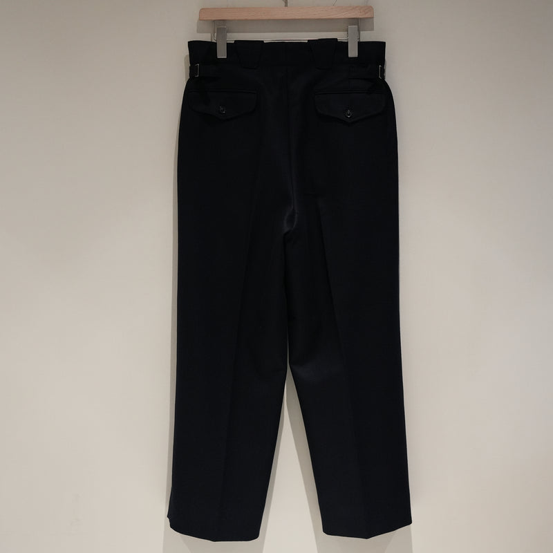 ULTERIOR SUPER FINE LIGHT MELTON TUCKED TROUSER