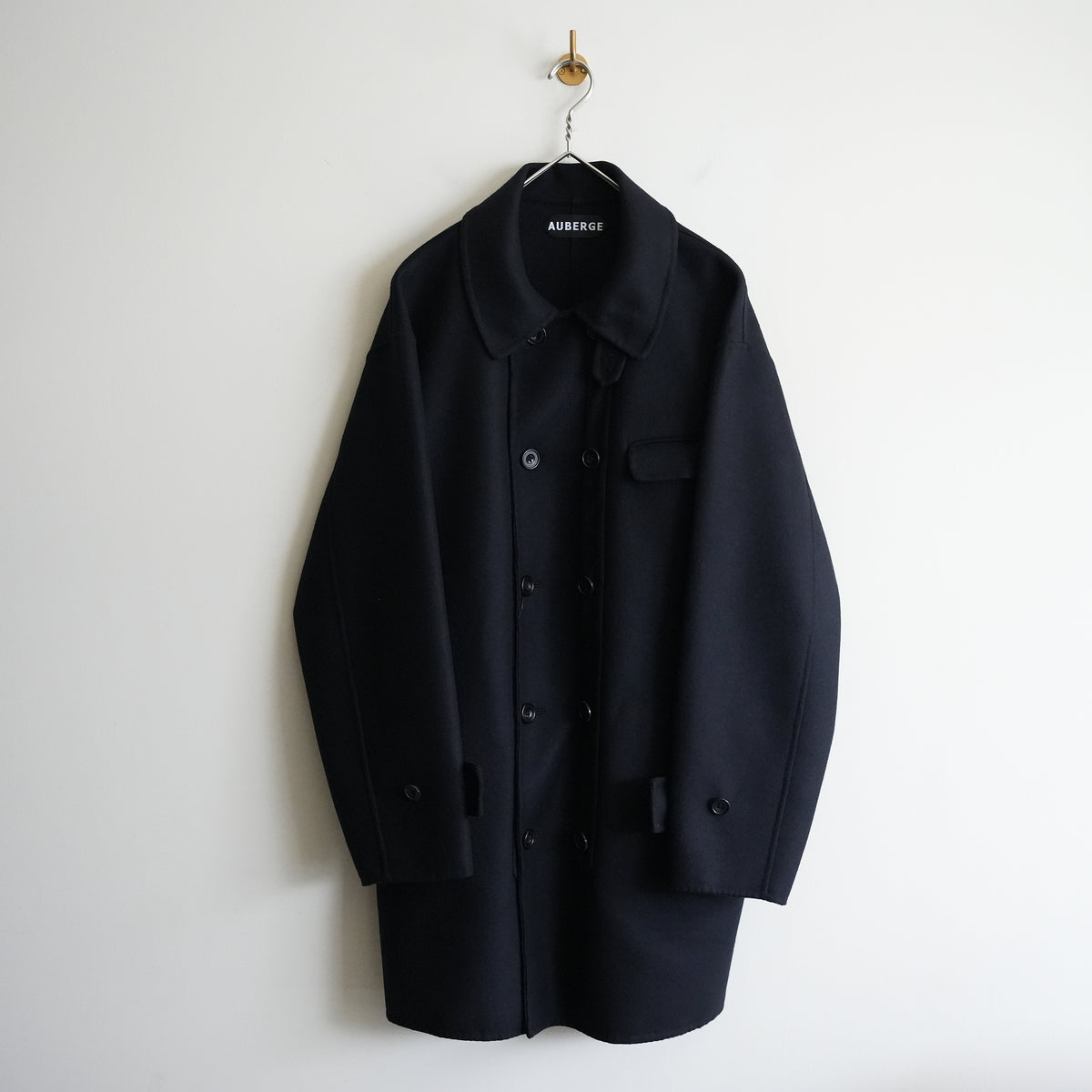 AUBERGE SUPER 180s MELTON REVER COAT "RAZE"