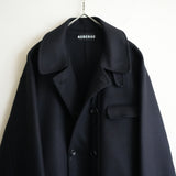 AUBERGE SUPER 180s MELTON REVER COAT "RAZE"
