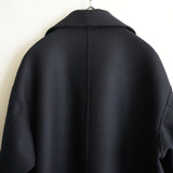AUBERGE SUPER 180s MELTON REVER COAT "RAZE"