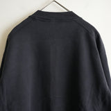ANCELLM FLEECE-LINED SWEAT VERSITY SHIRT -BLACK