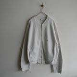 ANCELLM FLEECE-LINED SWEAT VERSITY SHIRT -WHITE