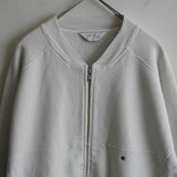 ANCELLM FLEECE-LINED SWEAT VERSITY SHIRT -WHITE