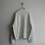 ANCELLM FLEECE-LINED SWEAT VERSITY SHIRT -WHITE
