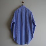 HEUGN "Aran" BLUE STRIPE ONEPIECE COLLAR SHIRT