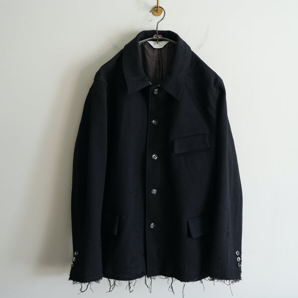 ANCELLM TWEED CRASH JACKET BLACK