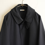 HEUGN EX. "Albert" NAVY BACKSATIN GABARDINE OVER COAT