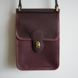 AUBERGE "MADISON" CALF LEATHER SHOULDER BAG -CHOCO