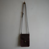 AUBERGE "MADISON" CALF LEATHER SHOULDER BAG -CHOCO
