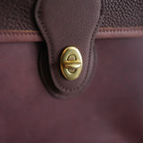 AUBERGE "MADISON" CALF LEATHER SHOULDER BAG -CHOCO