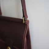 AUBERGE "MADISON" CALF LEATHER SHOULDER BAG -CHOCO