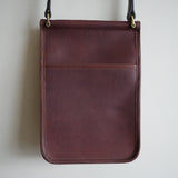 AUBERGE "MADISON" CALF LEATHER SHOULDER BAG -CHOCO