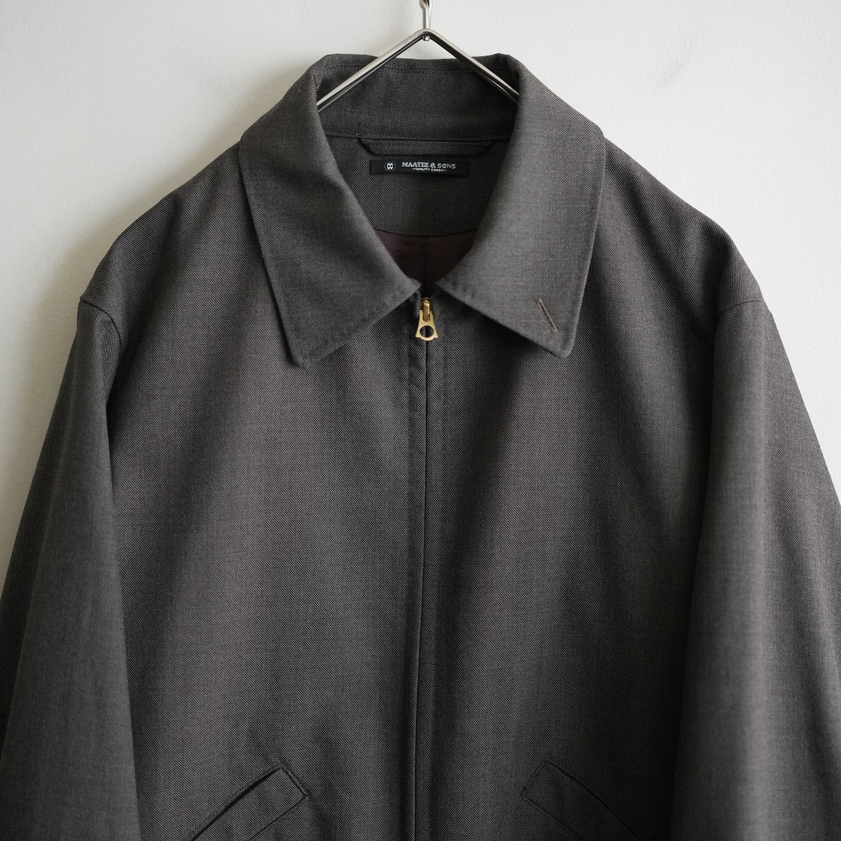 MAATEE&SONS WOOL R/LI SHORT ZIP JACKET