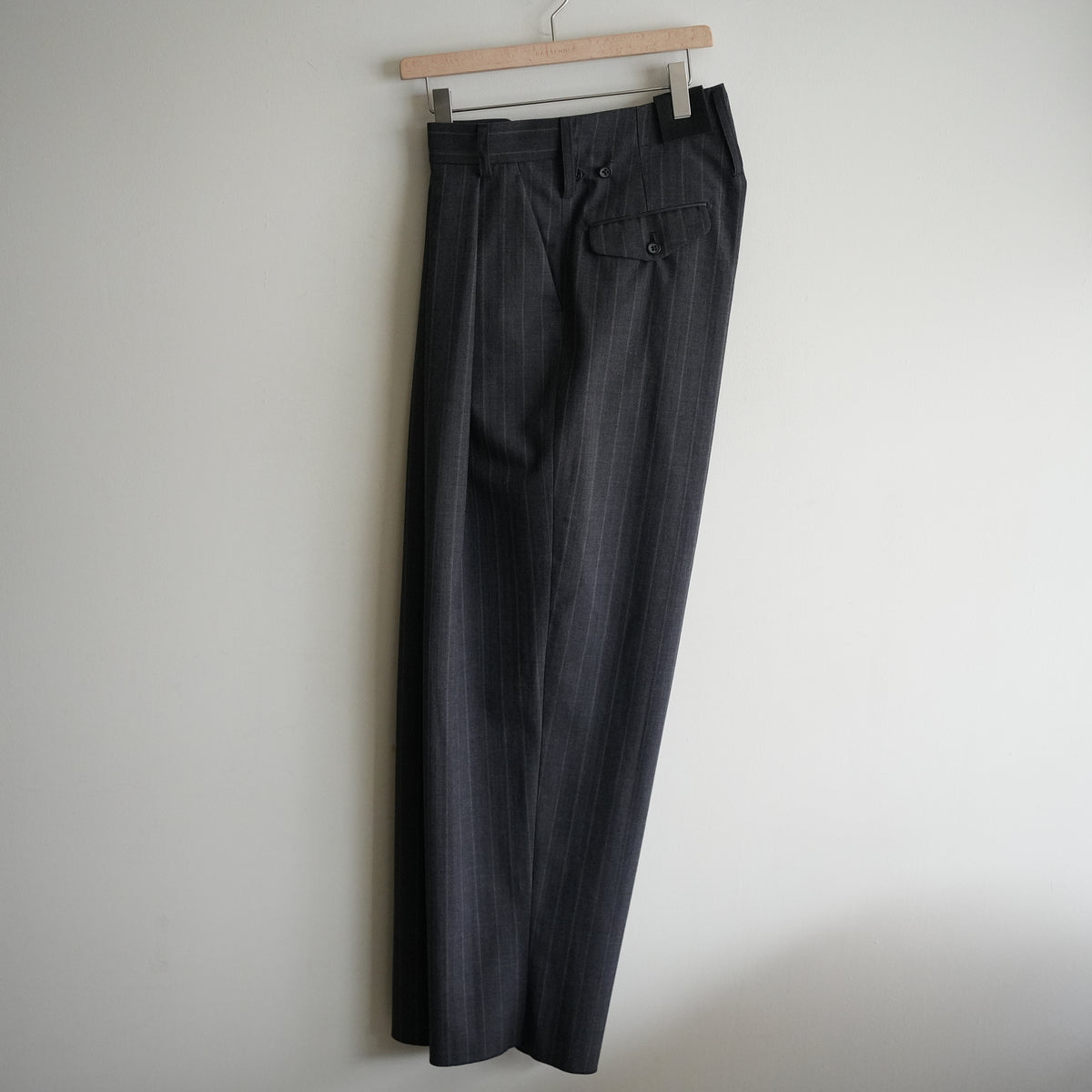 MAATEE&SONS WOOL R/LI MILITARY SLACKS STRIPE