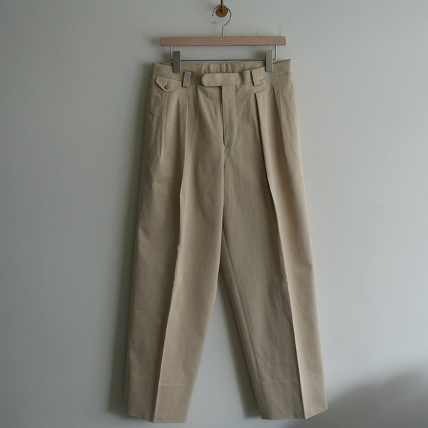 MAATEE&SONS AMERICAN BAGGY TROUSER "LAURENCE" BEIGE