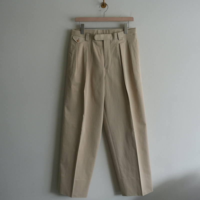 MAATEE&SONS AMERICAN BAGGY TROUSER "LAURENCE" BEIGE