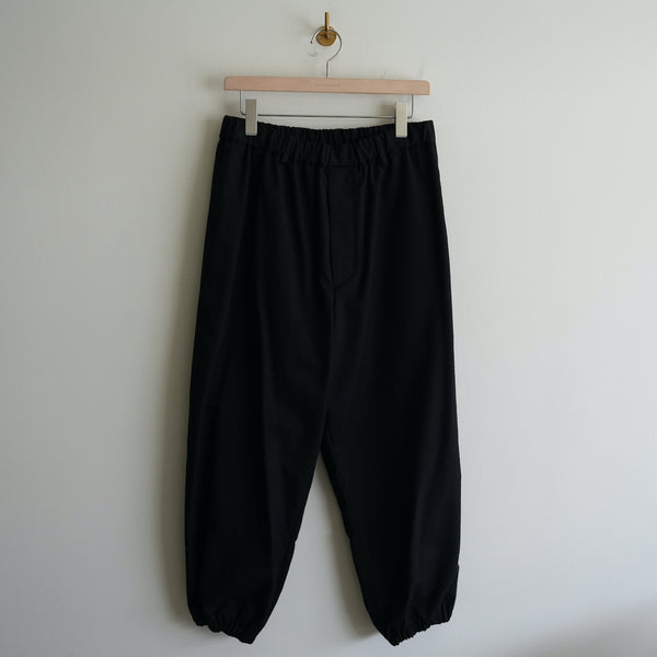 YOKO SAKAMOTO BRUSHED WOOL KUNG FU PANTS BLACK