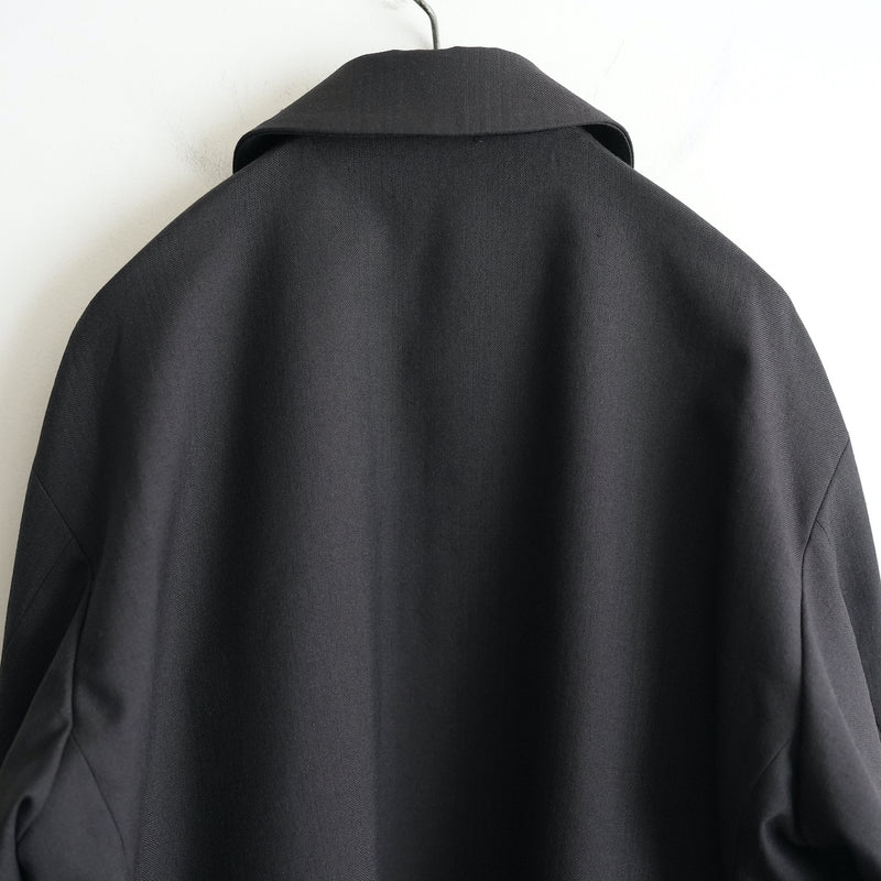 YOKO SAKAMOTO WOOL HERRINGBONE CLASSIC COACH JACKET